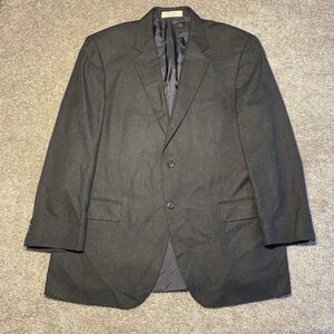 John W Nordstrom Loro Piana 100% Cashmere Blazer Charcoal Gray Mens 48R Tailored